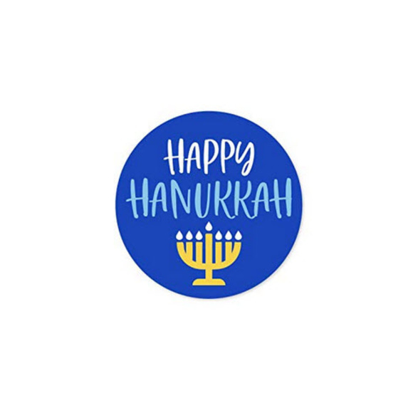 500 Happy Hanukkah menorah stickers labels - Picture 5 of 6